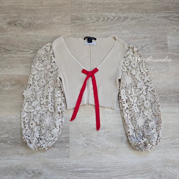 French Connection Upcycled by Armoire Sweater Rare MSRP $98 Unique & Vintage - Picture 5 of 13